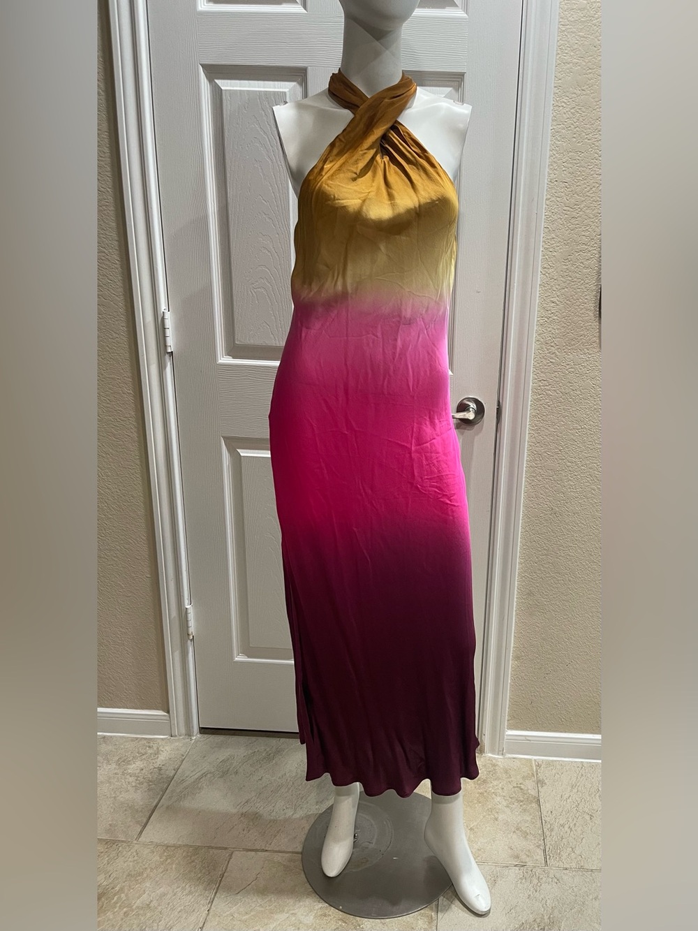 Young Fabulous & Broke Gaia Maxi Dress Flamenco Ombre Size Small